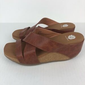 Yellow Box Chela Wedge Sandals